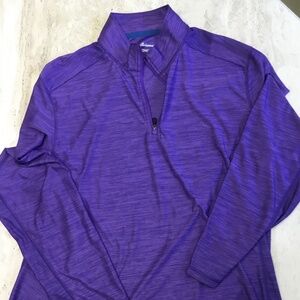 Tommy Bahama Palm Coast Islandzone Half Zip Long Sleeve Purple